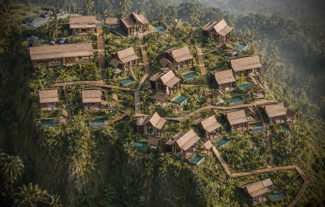 Maison Verde resort from above